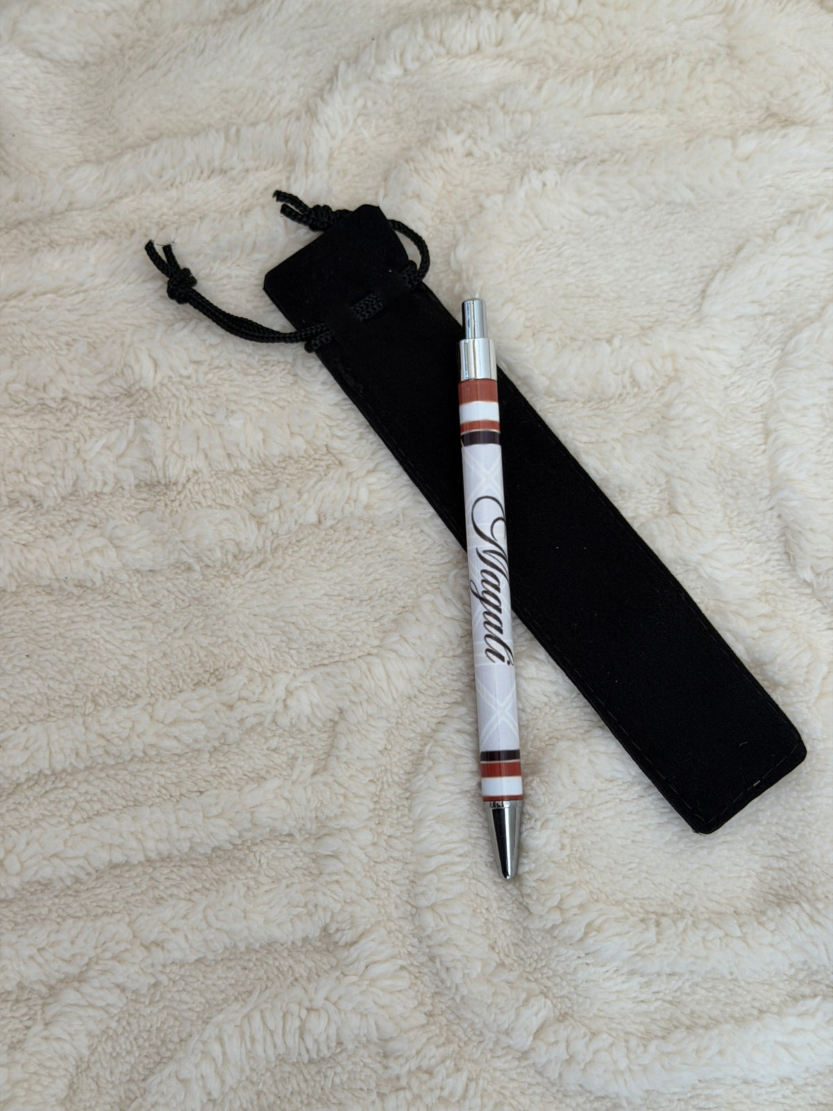 Stylo Personnalisé avec Pochette – Prénom ou Initiales au Choix