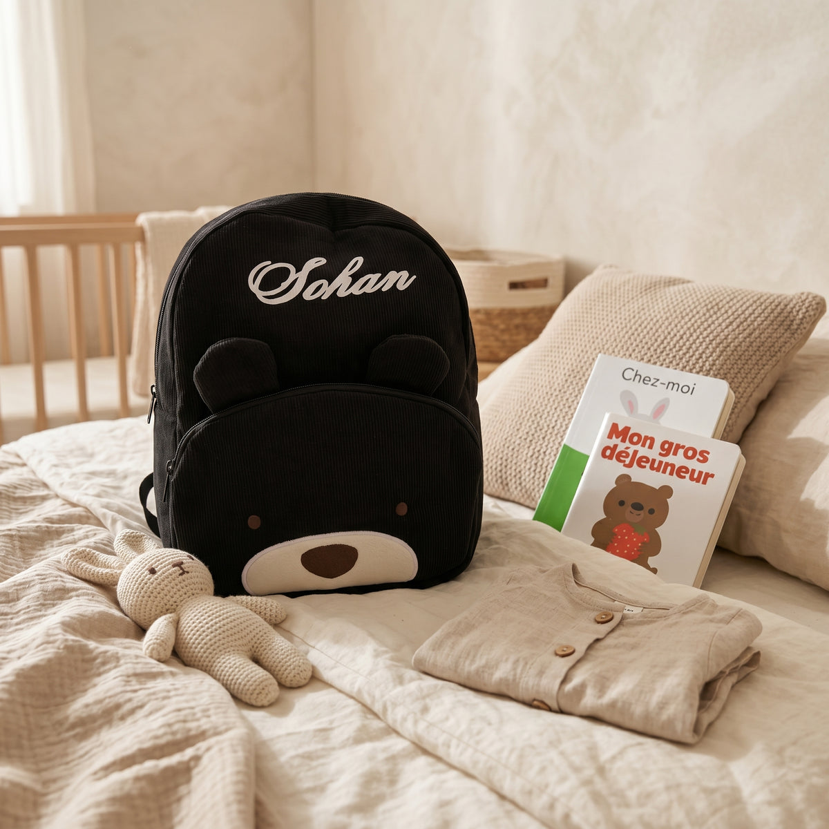 Pack petite rentrée enfant personnalisé – Sac à dos & gourde