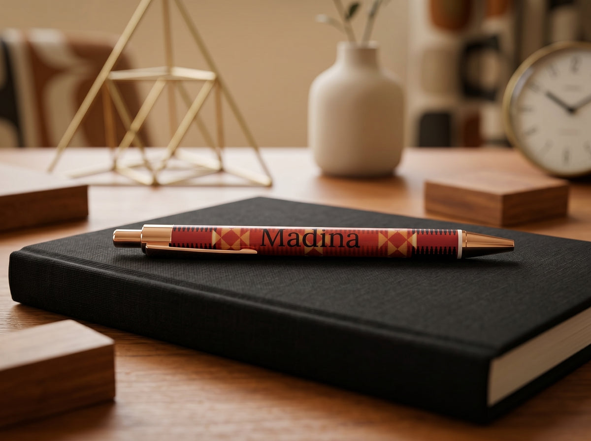 Stylo Personnalisé avec Pochette – Prénom ou Initiales au Choix
