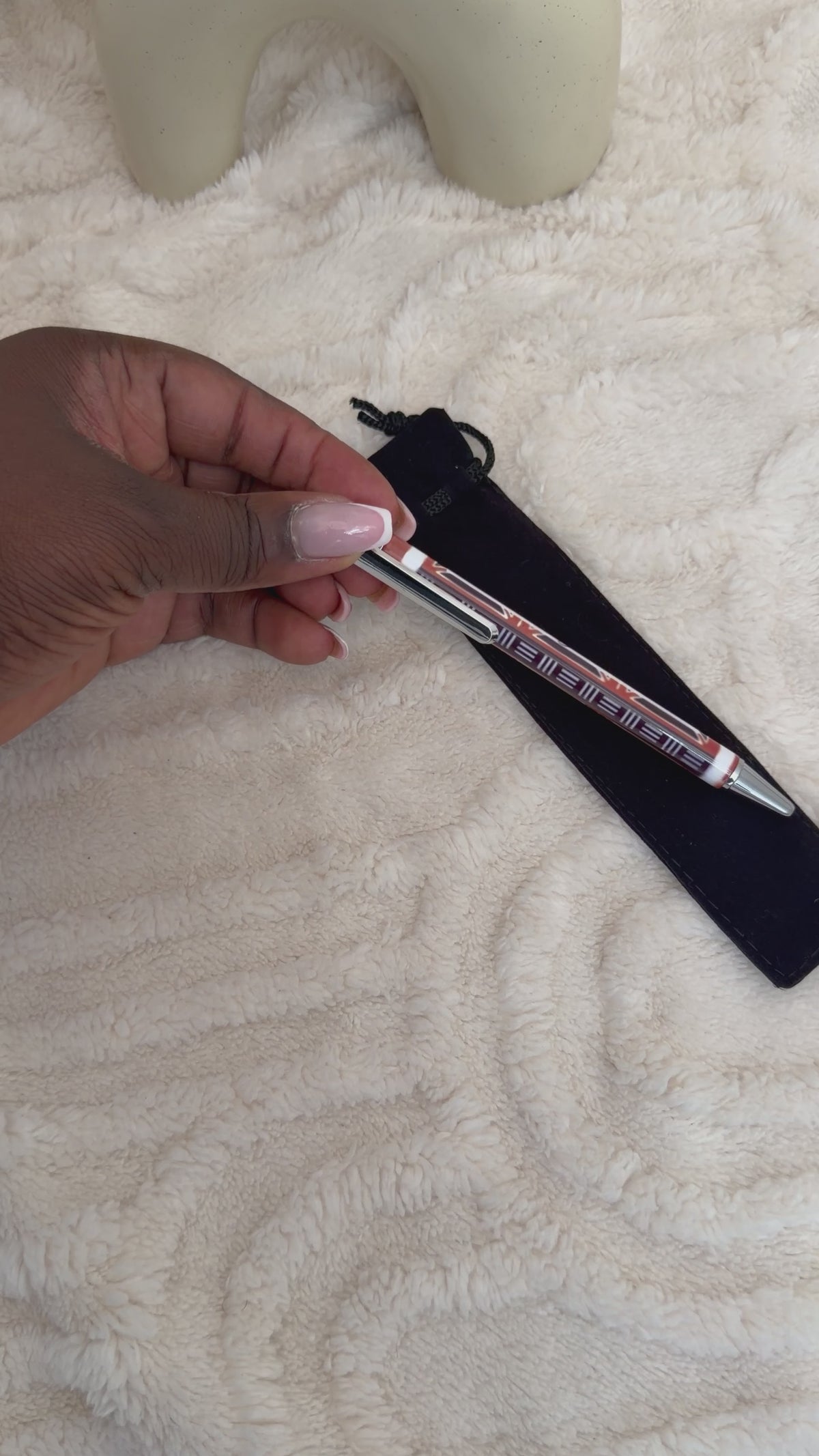 Stylo Personnalisé avec Pochette – Prénom ou Initiales au Choix