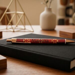 Stylo Personnalisé  avec Pochette - Prénom ou Initiales au Choix
