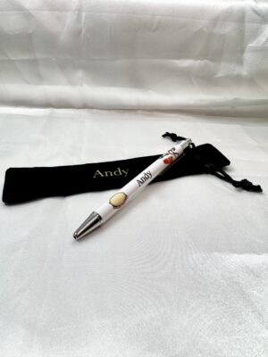 Stylo Personnalisé  avec Pochette - Prénom ou Initiales au Choix