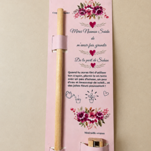 Cadeau personnalisé Nounou, Maîtresse & Éducatrice – Crayon à planter